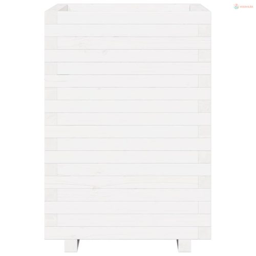 Fehér tömör fenyő virágláda 50 x 50 x 72,5 cm