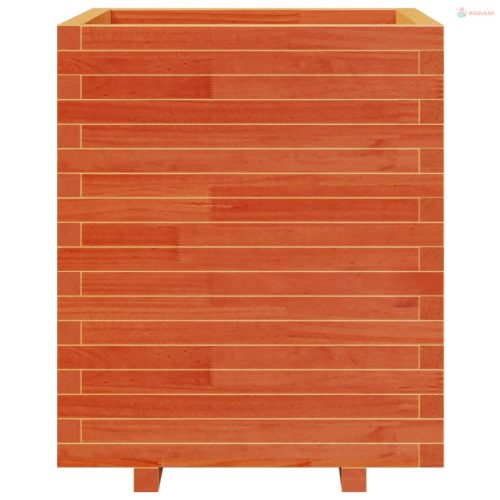 Viaszbarna tömör fenyőfa kerti virágláda 60 x 60 x 72,5 cm