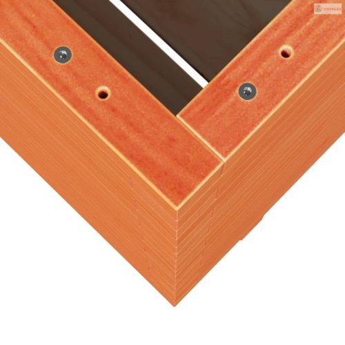 Viaszbarna tömör fenyőfa kerti virágláda 60 x 60 x 72,5 cm