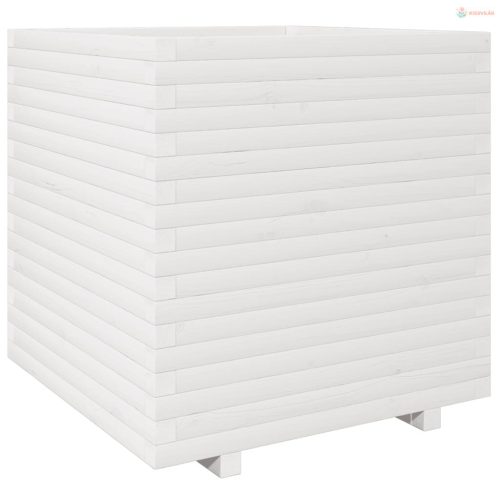 Fehér tömör fenyő virágláda 70 x 70 x 72,5 cm