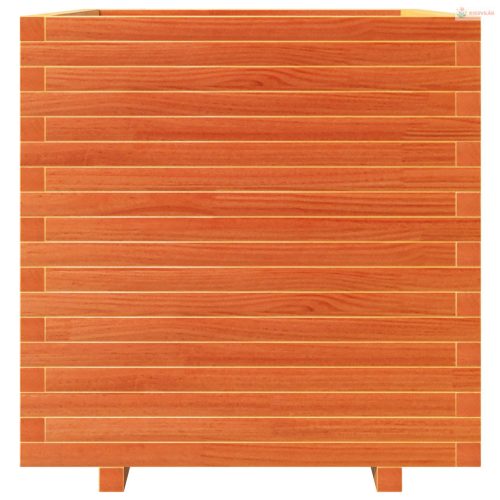 Viaszbarna tömör fenyőfa kerti virágláda 70 x 70 x 72,5 cm