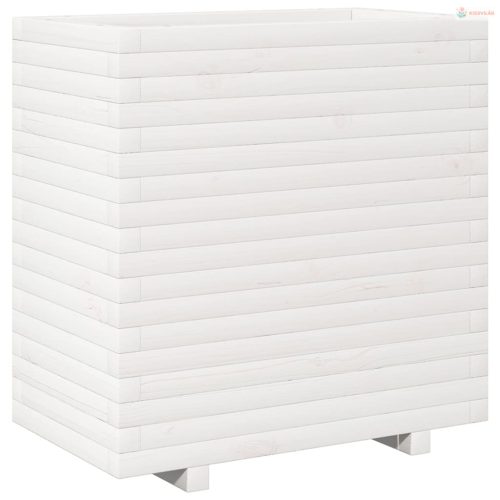 Fehér tömör fenyő virágláda 70x40x72,5 cm