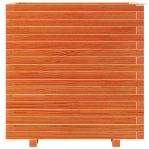 Viaszbarna tömör fenyőfa kerti virágláda 70x40x72,5 cm