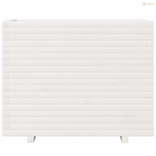 Fehér tömör fenyő virágláda 90x40x72,5 cm