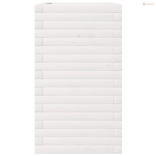 Fehér tömör fenyő virágláda 90x40x72,5 cm