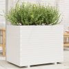 Fehér tömör fenyőfa kerti virágláda 90x60x72,5 cm