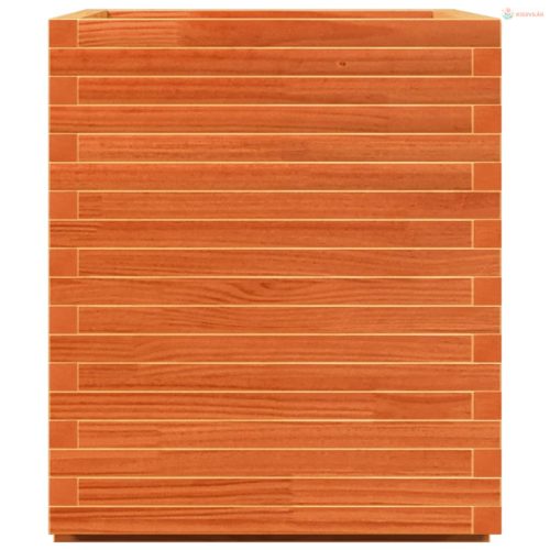 Viaszbarna tömör fenyőfa kerti virágláda 90x60x72,5 cm