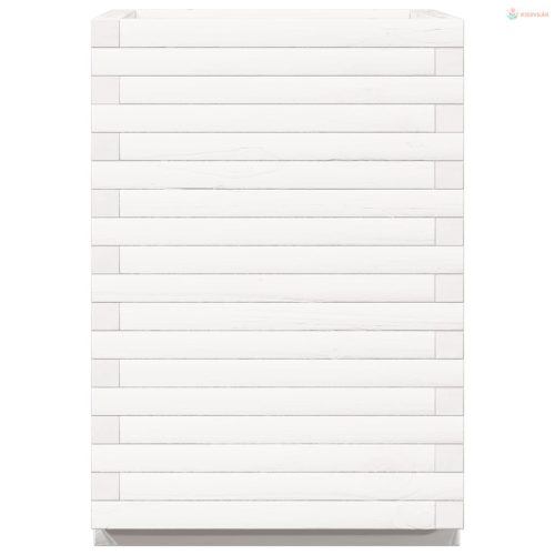 Fehér tömör fenyő virágláda 50x50x72 cm