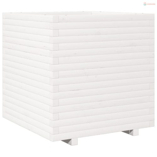 Fehér tömör fenyő virágláda 70x70x72 cm