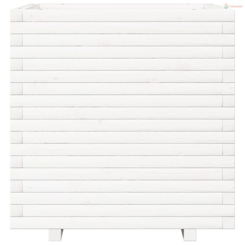 Fehér tömör fenyő virágláda 70x70x72 cm