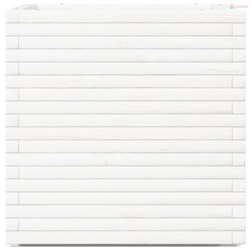 Fehér tömör fenyő virágláda 70x70x72 cm