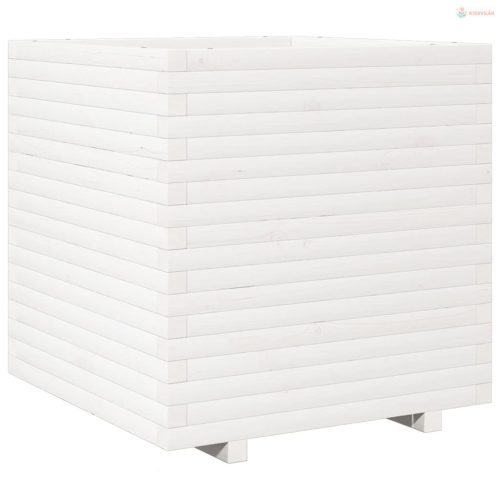 Fehér tömör fenyő virágláda 70x70x72 cm