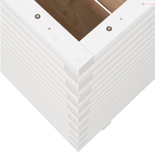 Fehér tömör fenyő virágláda 70x70x72 cm