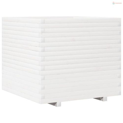 Fehér tömör fenyő virágláda 80x80x72 cm