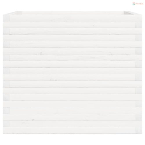 Fehér tömör fenyő virágláda 80x80x72 cm