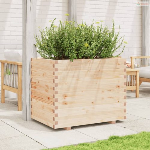 Tömör fenyő kerti virágláda 90x60x72 cm