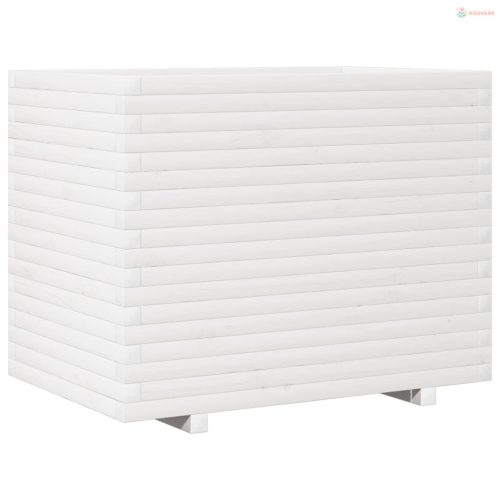 Fehér tömör fenyő virágláda 90x60x72 cm