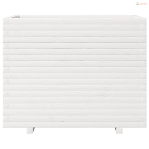 Fehér tömör fenyő virágláda 90x60x72 cm