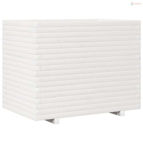 Fehér tömör fenyő virágláda 90x60x72 cm