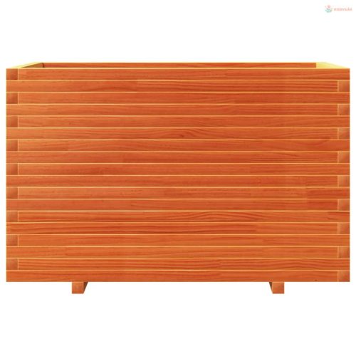 Viaszbarna tömör fenyőfa kerti virágláda 110x60x72 cm