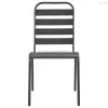 3 részes antracit porszórt acél rakásolható kerti székszett