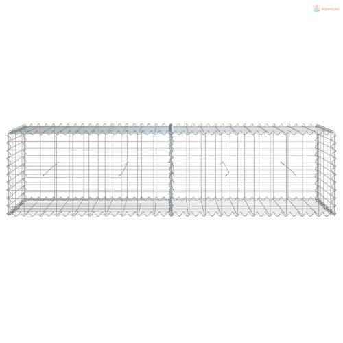 Horganyzott vas gabion kosár fedéllel 200 x 50 x 50 cm