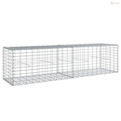 Horganyzott vas gabion kosár fedéllel 200 x 50 x 50 cm