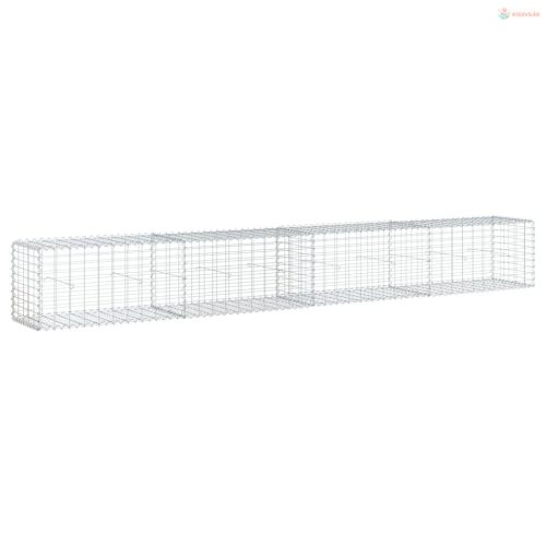 Horganyzott vas gabion kosár fedéllel 400 x 50 x 50 cm