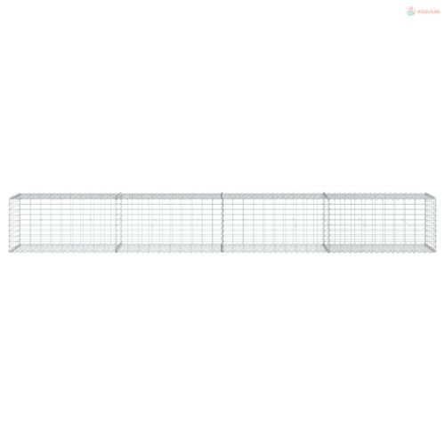 Horganyzott vas gabion kosár fedéllel 400 x 50 x 50 cm