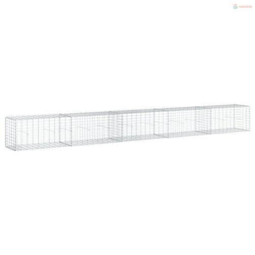 Horganyzott vas gabion kosár fedéllel 500 x 50 x 50 cm