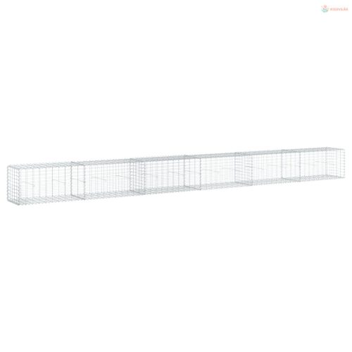Horganyzott vas gabion kosár fedéllel 600 x 50 x 50 cm