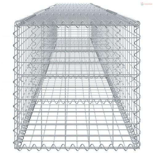 Horganyzott vas gabion kosár fedéllel 600 x 50 x 50 cm