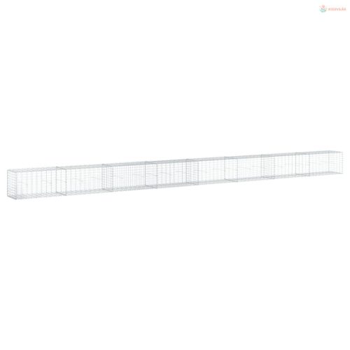 Horganyzott vas gabion kosár fedéllel 800 x 50 x 50 cm