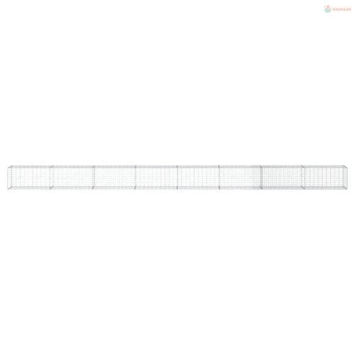 Horganyzott vas gabion kosár fedéllel 800 x 50 x 50 cm