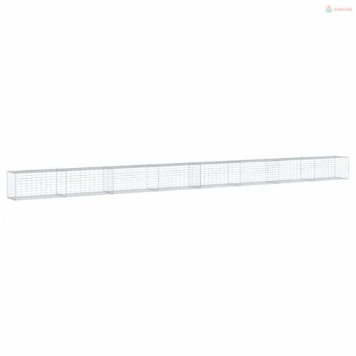 Horganyzott vas gabion kosár fedéllel 800 x 50 x 50 cm