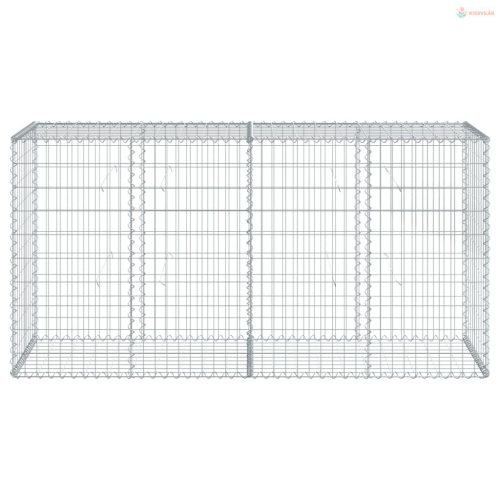 Horganyzott vas gabion kosár fedéllel 200 x 50 x 100 cm