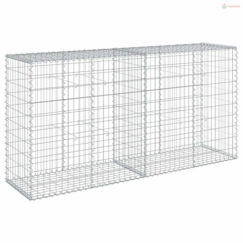 Horganyzott vas gabion kosár fedéllel 200 x 50 x 100 cm