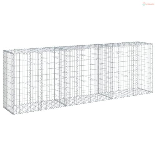 Horganyzott vas gabion kosár fedéllel 300 x 50 x 100 cm