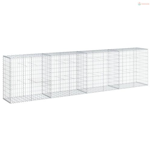 Horganyzott vas gabion kosár fedéllel 400 x 50 x 100 cm