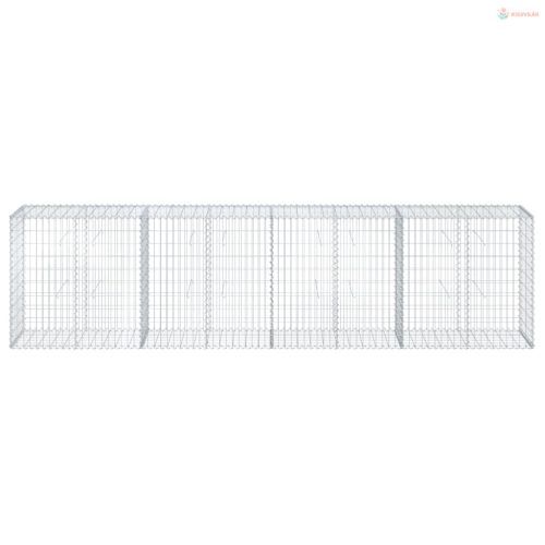 Horganyzott vas gabion kosár fedéllel 400 x 50 x 100 cm