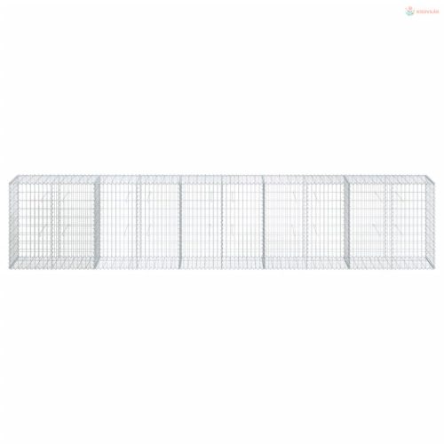 Horganyzott vas gabion kosár fedéllel 500 x 50 x 100 cm