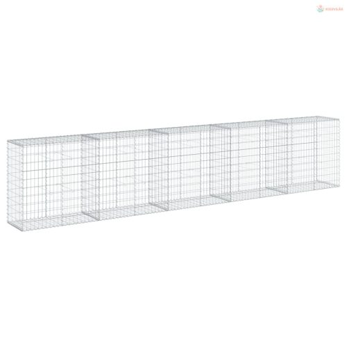 Horganyzott vas gabion kosár fedéllel 500 x 50 x 100 cm
