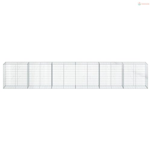 Horganyzott vas gabion kosár fedéllel 600 x 50 x 100 cm