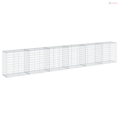 Horganyzott vas gabion kosár fedéllel 600 x 50 x 100 cm