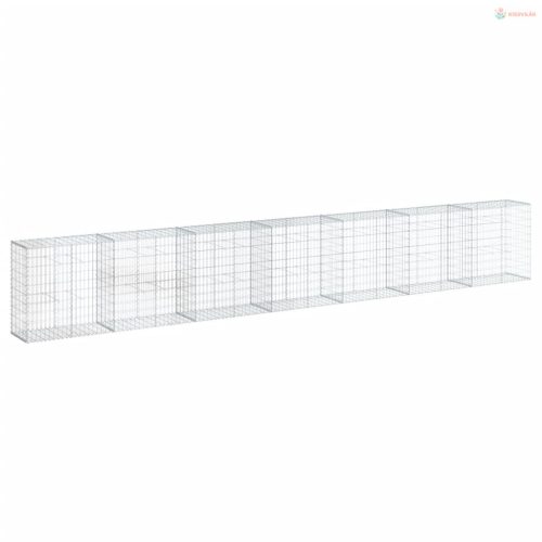 Horganyzott vas gabion kosár fedéllel 700 x 50 x 100 cm