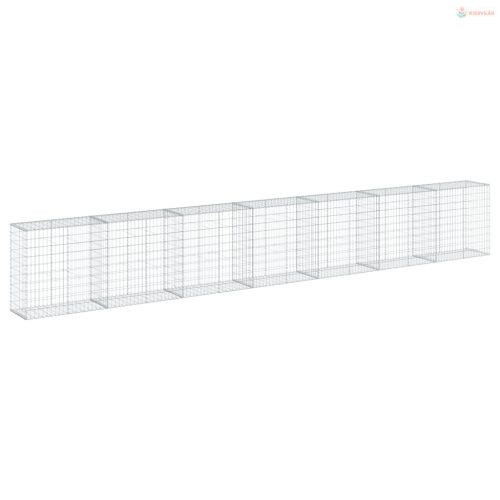 Horganyzott vas gabion kosár fedéllel 700 x 50 x 100 cm