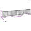 Horganyzott vas gabion kosár fedéllel 700 x 50 x 100 cm