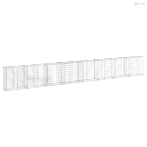 Horganyzott vas gabion kosár fedéllel 800 x 50 x 100 cm