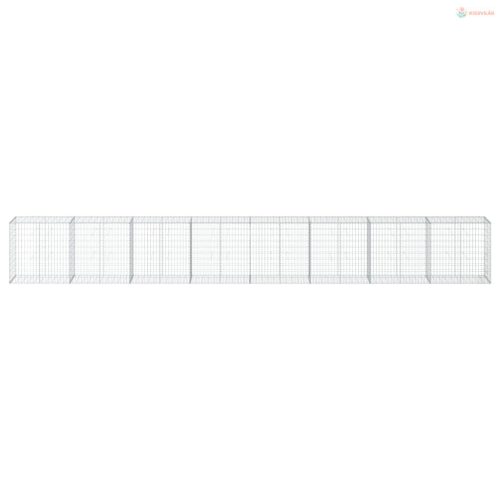 Horganyzott vas gabion kosár fedéllel 800 x 50 x 100 cm