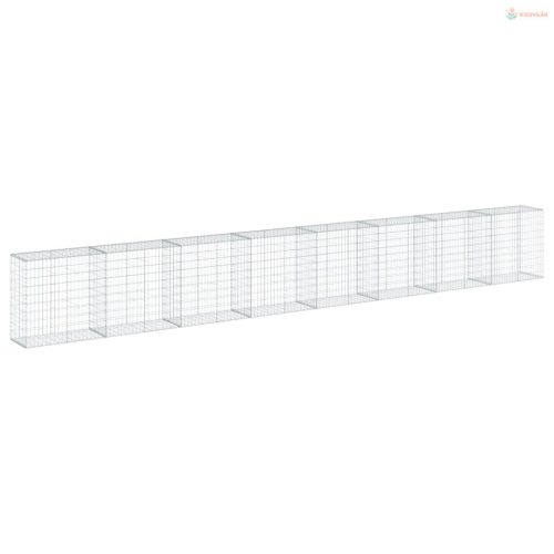 Horganyzott vas gabion kosár fedéllel 800 x 50 x 100 cm